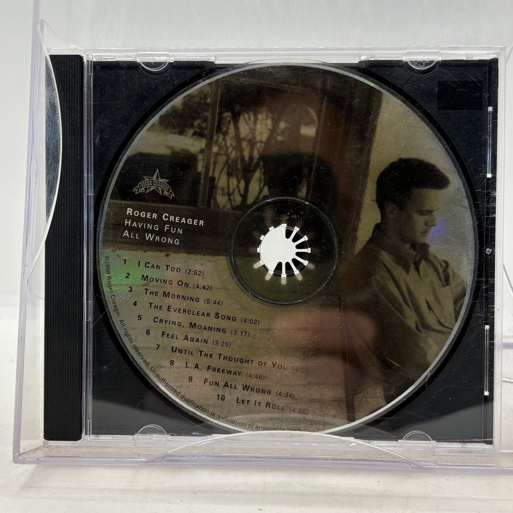 Roger Creager Having Fun All Wrong‎ CD 1998 Texas Country Red Dirt Music Rare